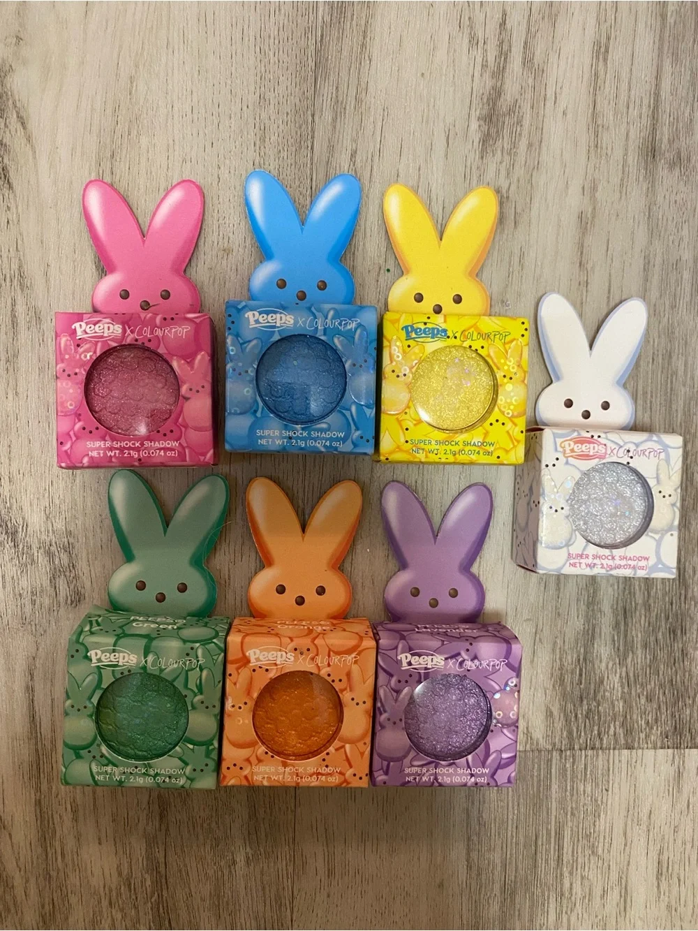 Colourpop Cosmetics x PEEPS limited edition RARE Peeps supershock eyeshadows NWT
